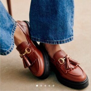 Sezane Amy Loafers 6/37 Glossy Chocolate